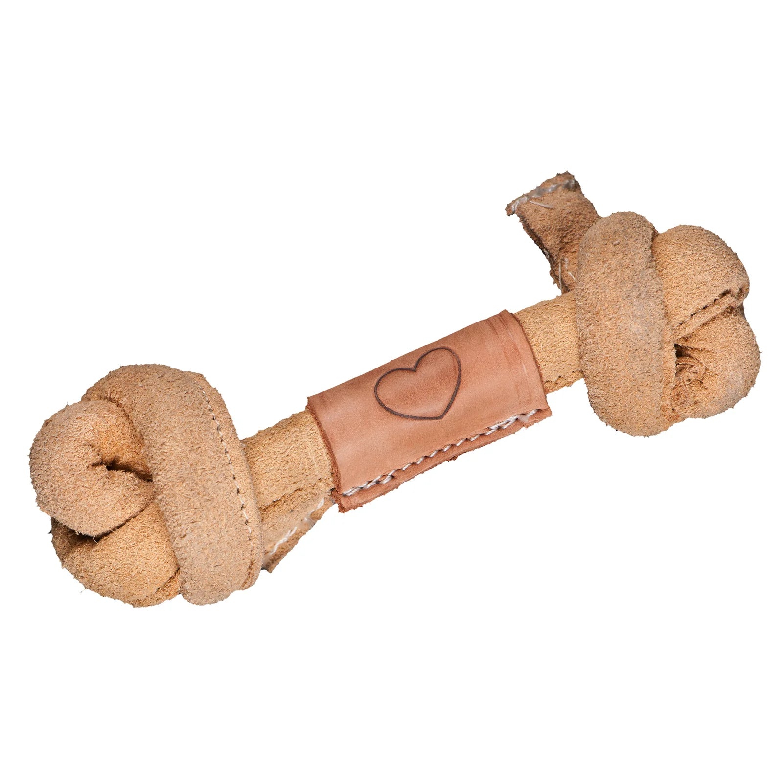 HuggleHounds HuggleHide Natural Leather Knotted Bone