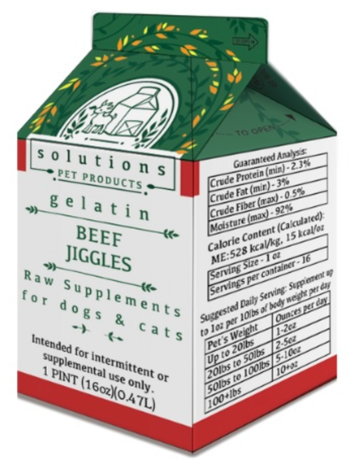 Solutions Pet Products | Gelatin Jiggles (Bone Broth)