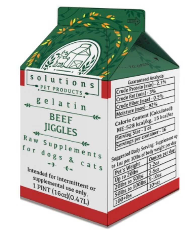 Solutions Pet Products | Gelatin Jiggles (Bone Broth)