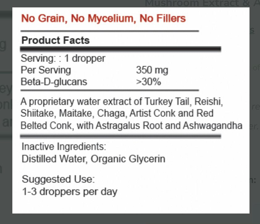Mycodog Mushroom Tincture- Vitality