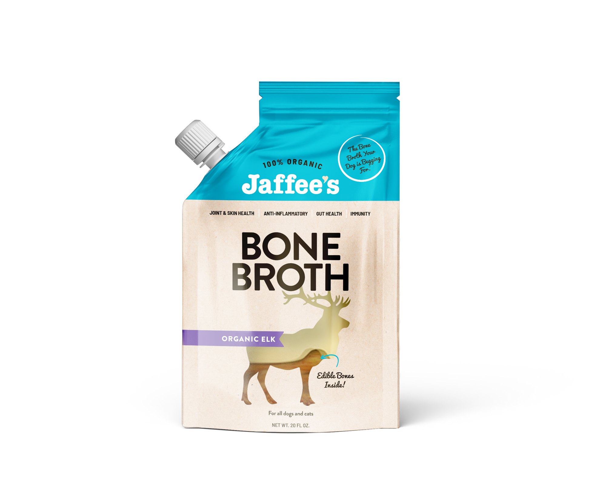 Jaffee's Bone Broth - ELK Bone Broth - 20 oz Pouch