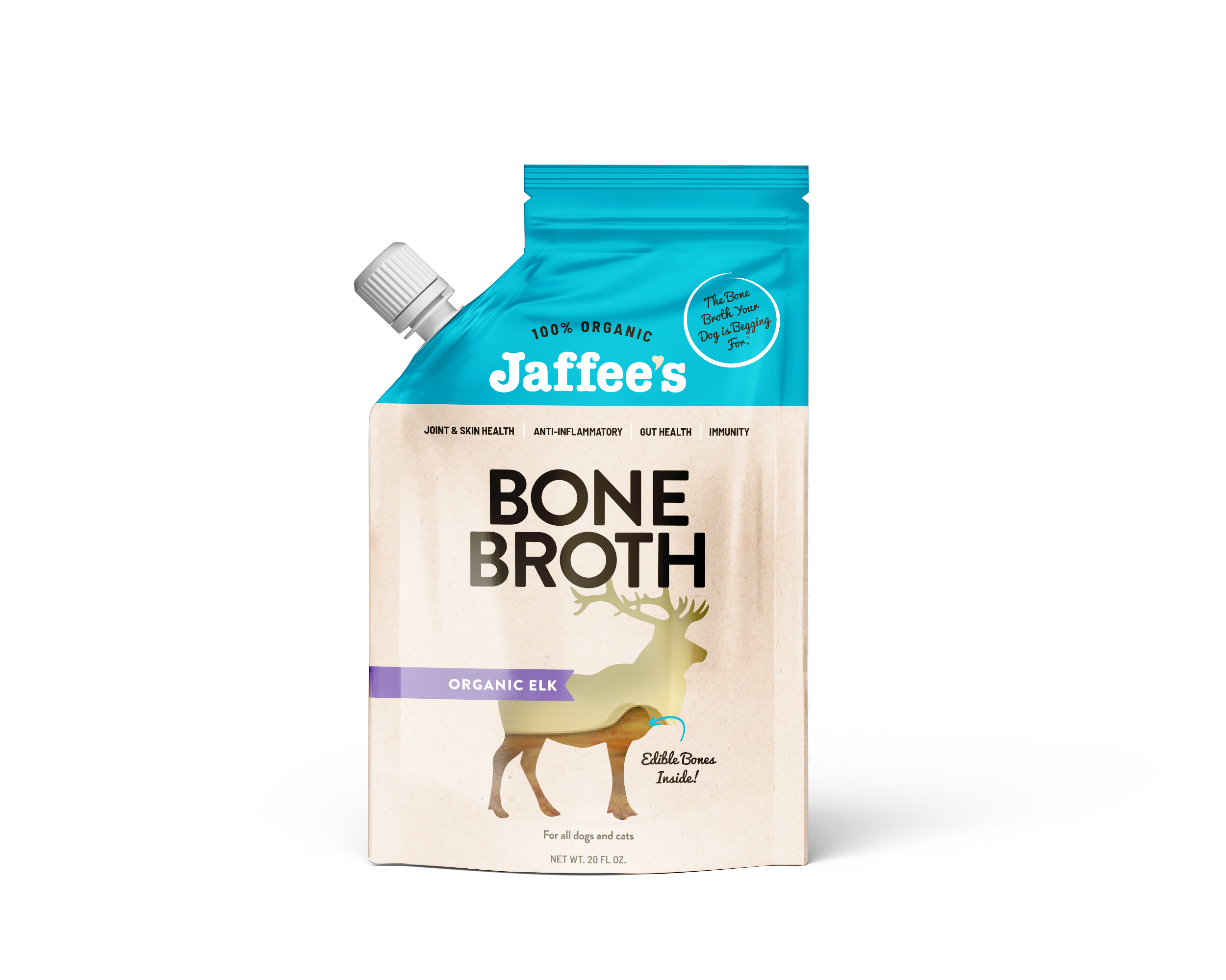 Jaffee's Bone Broth - ELK Bone Broth - 20 oz Pouch