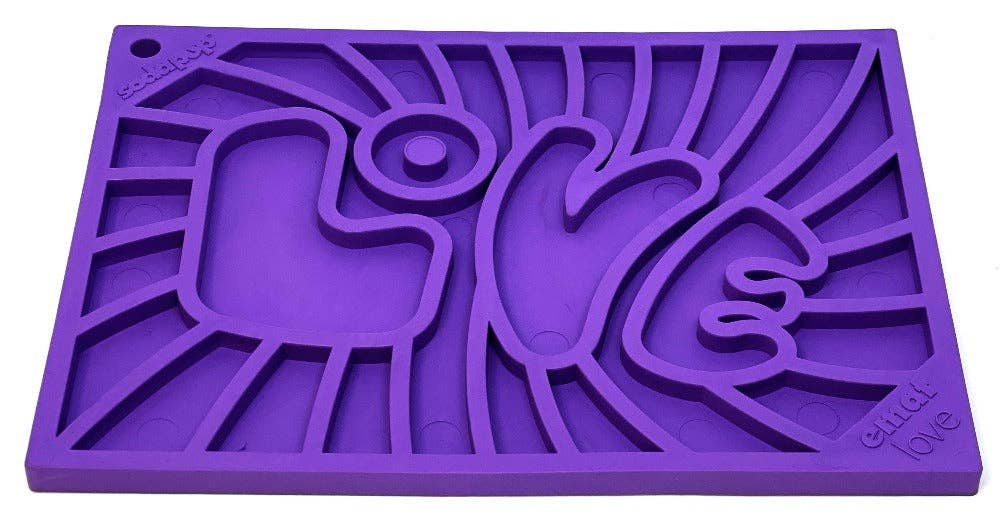 
                  
                    SodaPup - Groovy Love Design eMat Enrichment Lick Mat - small: Groovy Love emat - purple
                  
                