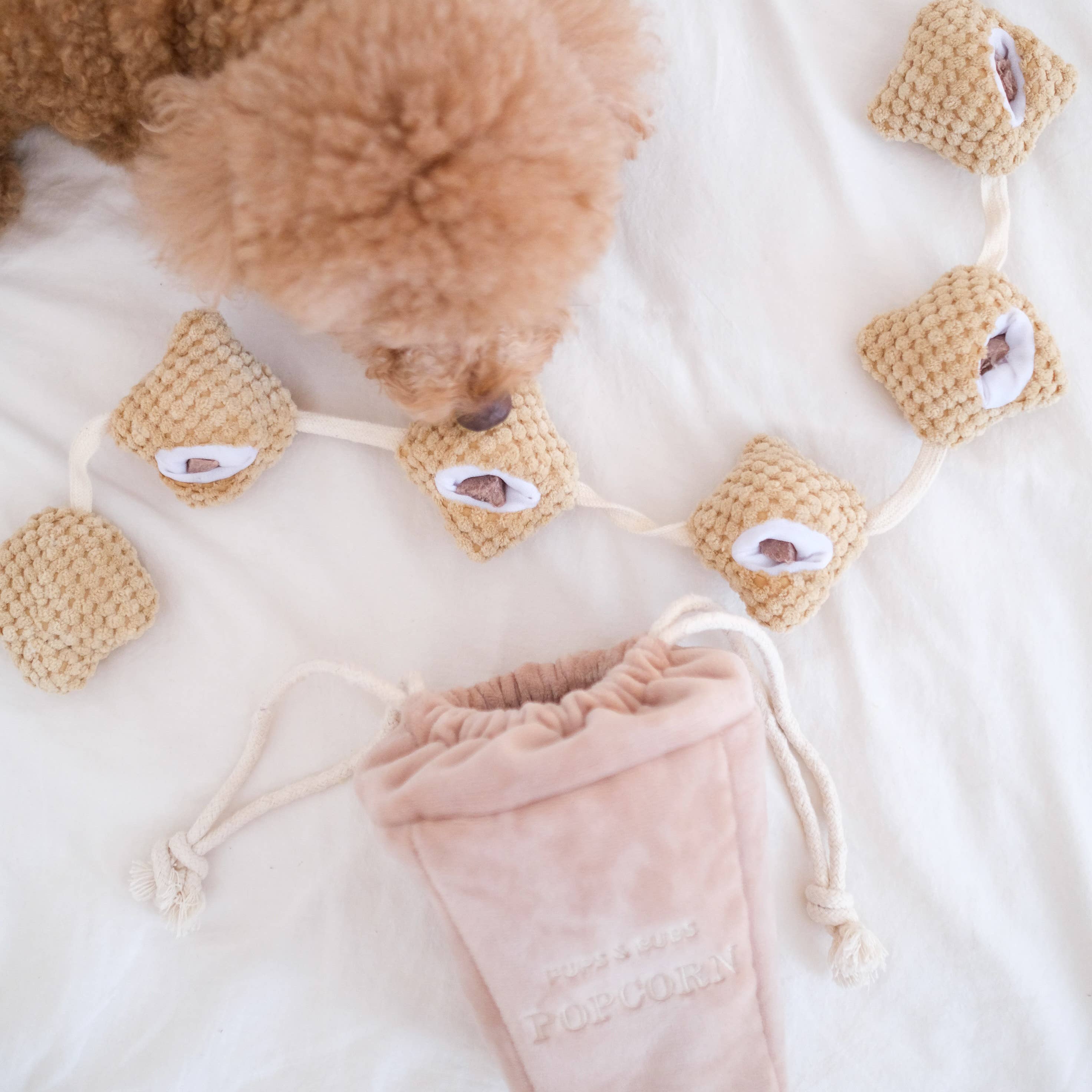 Pups & Bubs - Popcorn Nosework Enrichment Toy | Snuffle | Squeaker