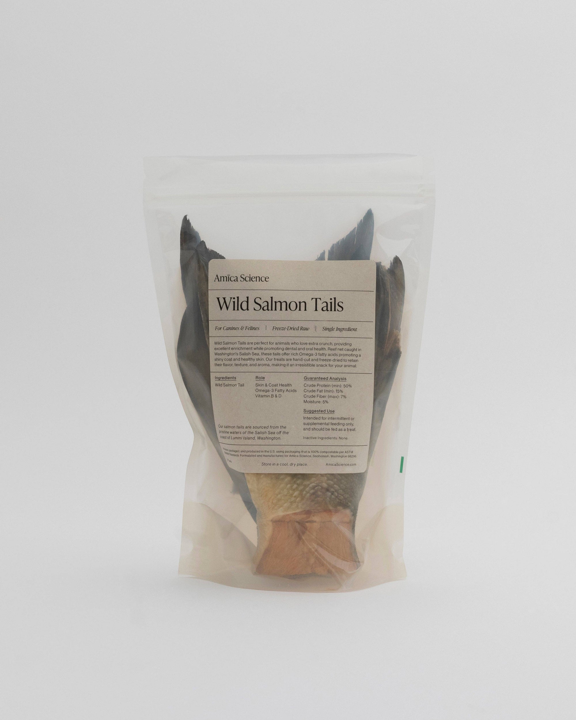 Amica Science - Wild Salmon Tails: Compostable Bag (5 Tails)