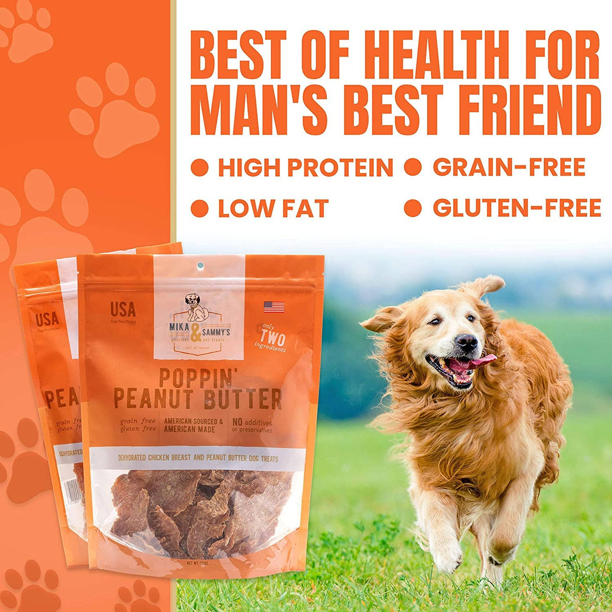 Mika and Sammy's Gourmet Pet Treats | Poppin’ Peanut Butter (5oz Bag)