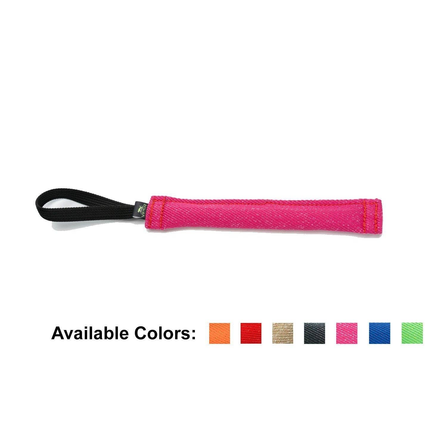 Dogline - Viper French Linen Tug Dog Toy: Red / 12in L x 2in W