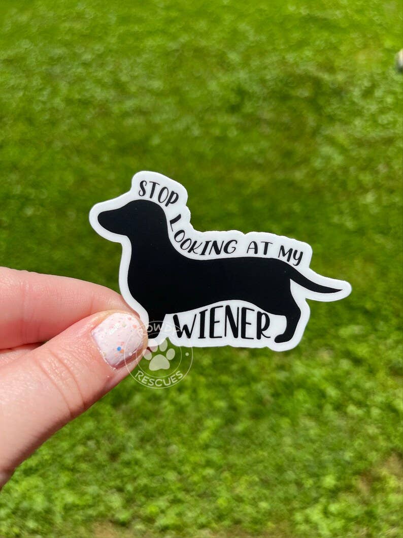 Rowdy Rescues - Dachshund, dachshund stickers, wiener dog sticker, dachshund