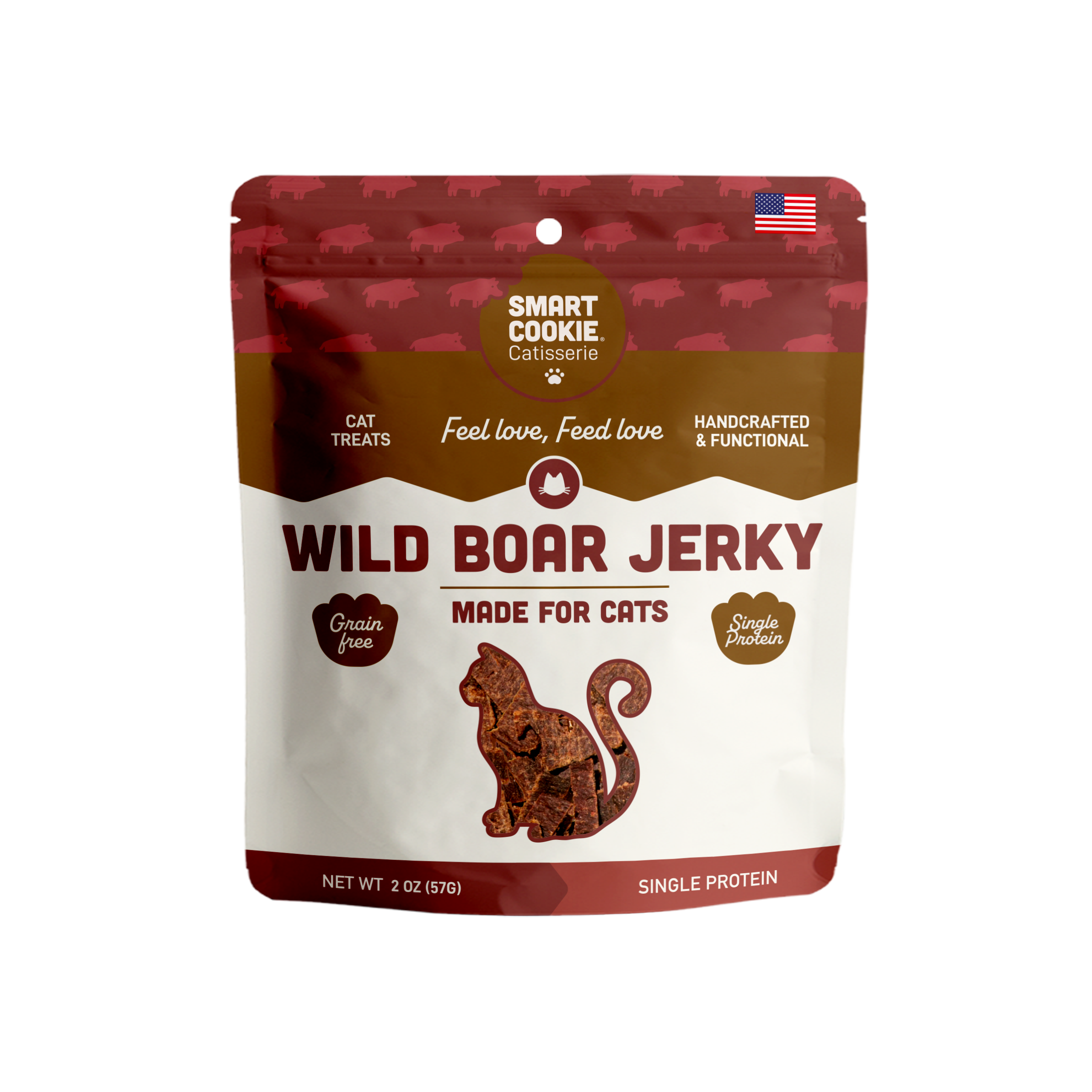 Smart Cookie Barkery- Wild Boar Jerky for Cats