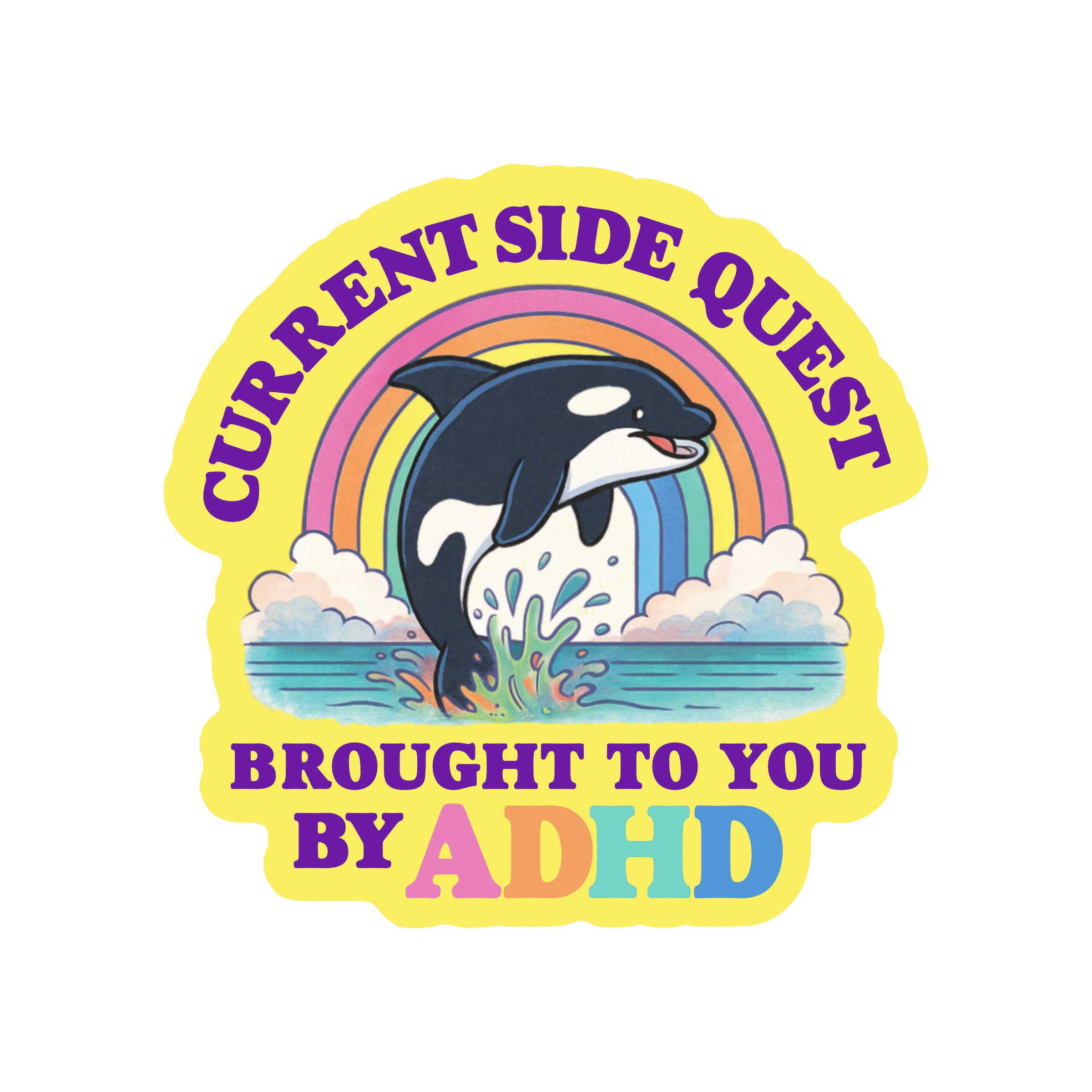 Juju and Moxie - ADHD Funny Mental Health Neuro High Quality Vinyl Sticker