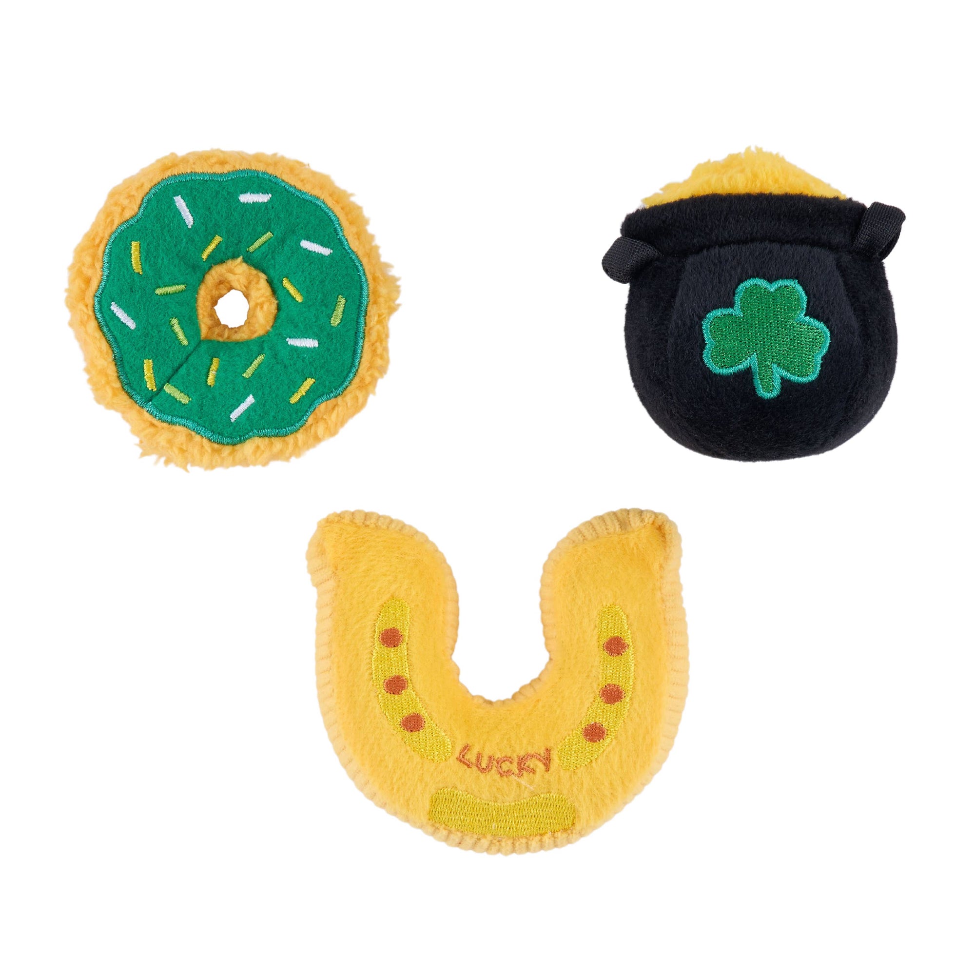 ZippyPaws - Miniz 6-Pack - Lucky Charms- Saint Patrick's Day Dog Toy
