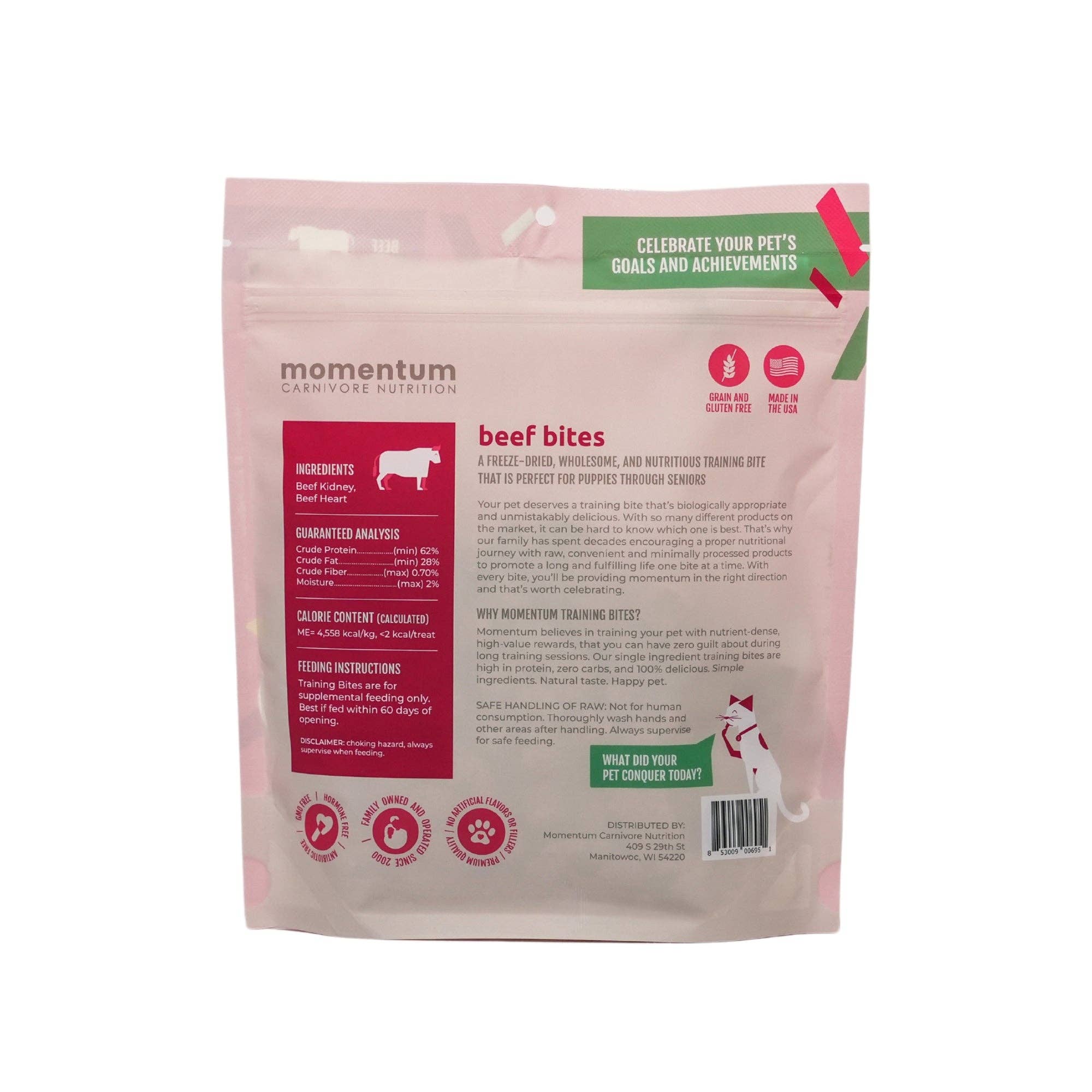 Momentum Carnivore Nutrition - Beef Training Bites (2.5oz)