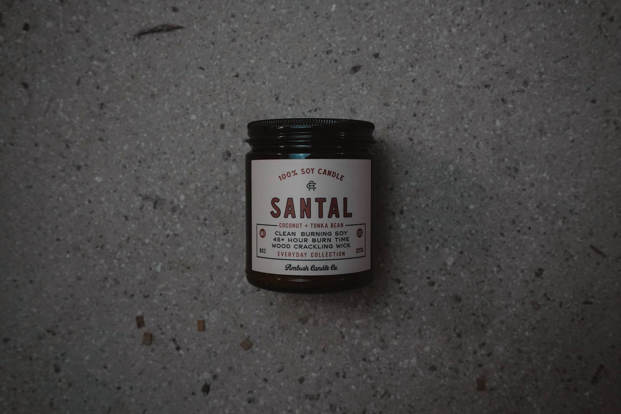 Ambush Candle Co. - Santal | Coconut + Tonka Bean 8oz Soy Candle