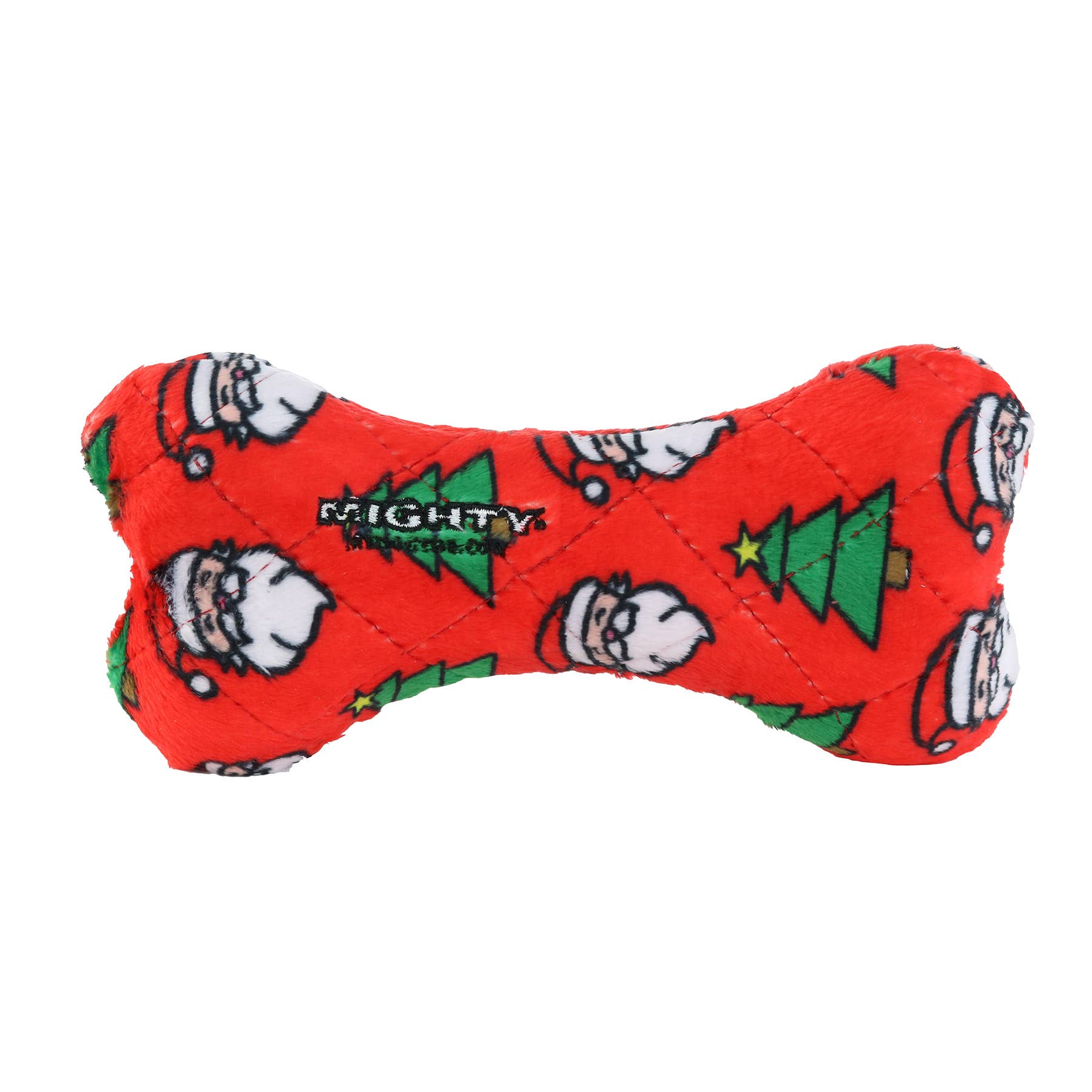 Tuffy Dog Toys - VIP Products - Mighty Bone- Medium Christmas Squeaky Dog Toy, No Stuffing