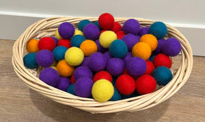 Handmade Felt Balls made of 100% New Zealand Wool: 2.3" (6cm)