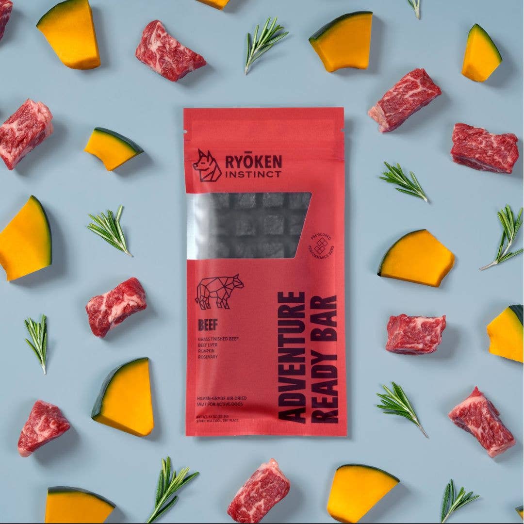 RYŌKEN INSTINCT -  Beef Treat & Snack Bar for Active Dogs - Energy & Recovery