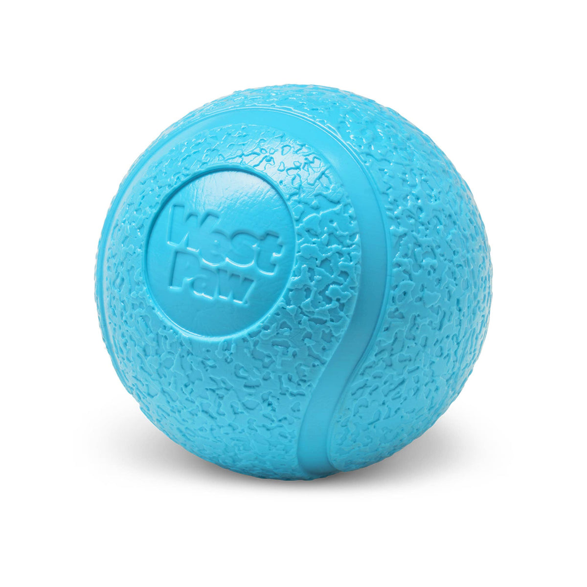 West Paw |  Dog Toy Ball for Play, Chew, and Fetch (Aqua Blue)