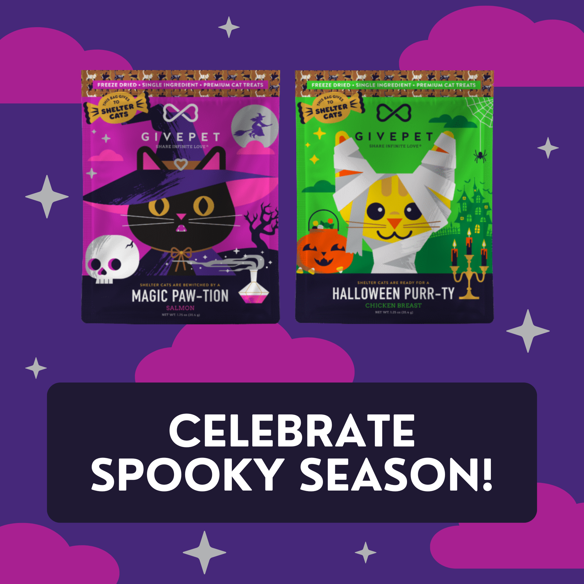 GivePet - GivePet Halloween Purr-ty Freeze-Dried Chicken Cat Treats
