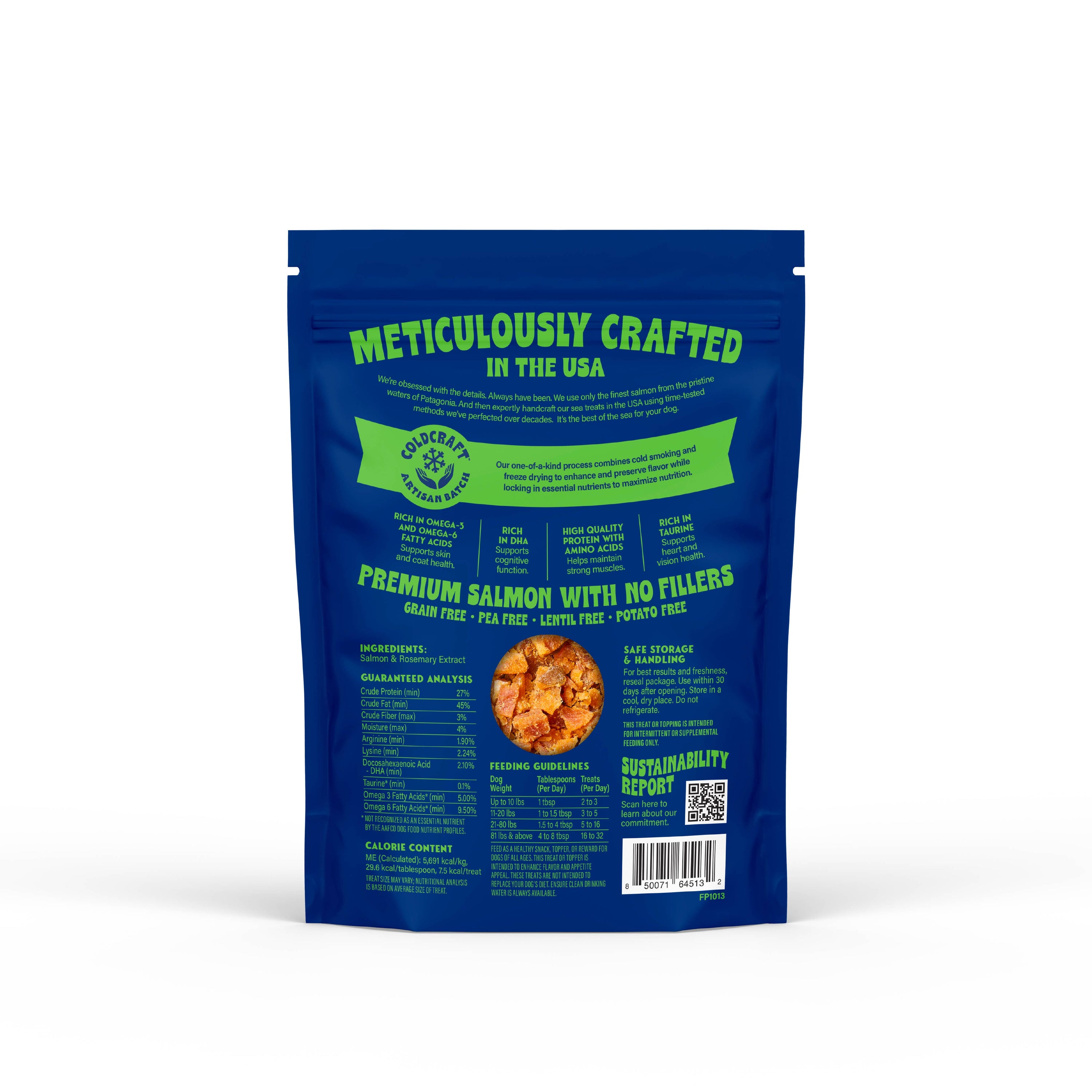 Finfare Pet Foods - Freeze-Dried Salmon Crumbles (Treat & Topper) for Dogs, 2oz