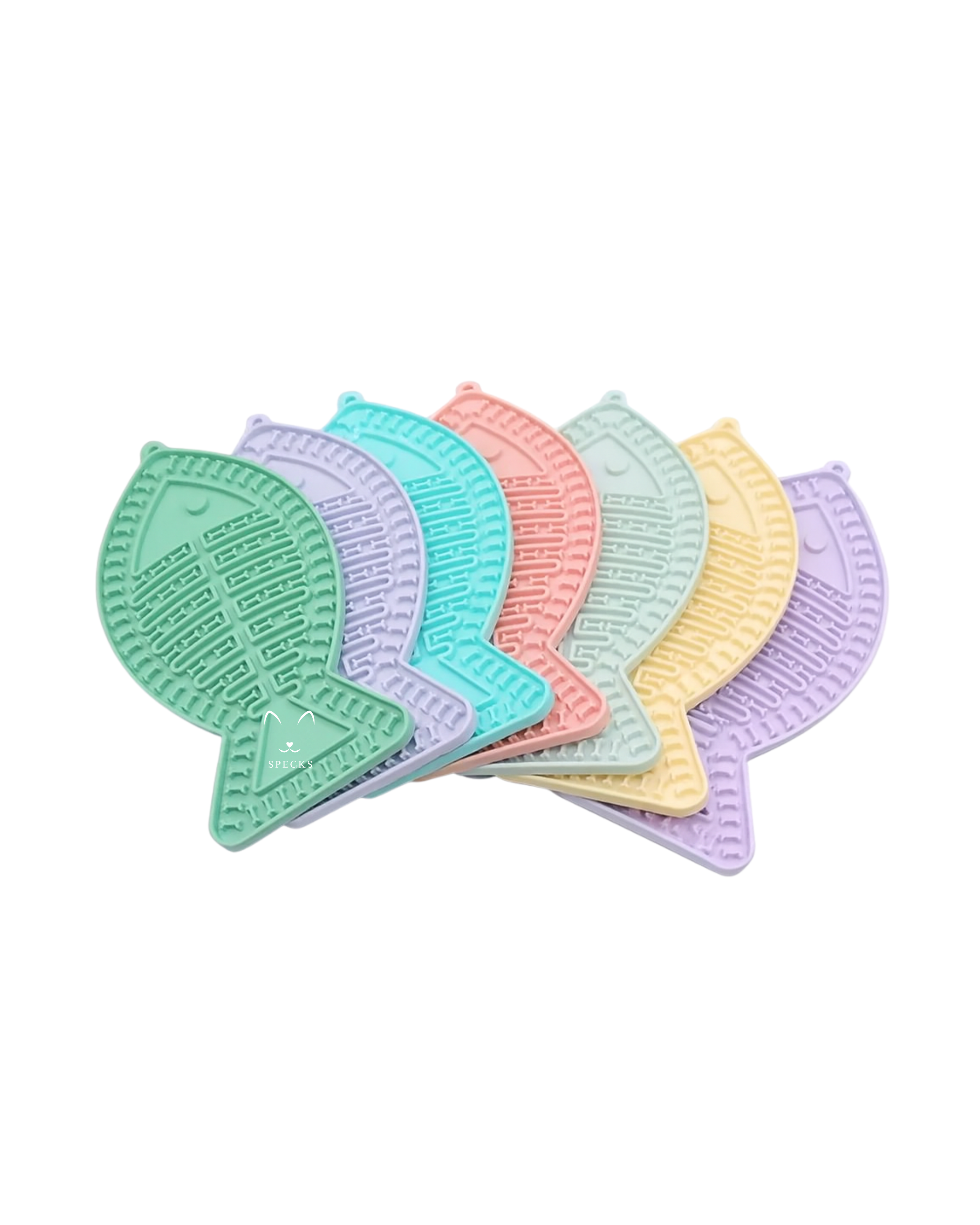 Specks and Pets - Specks Fishbone Lick Mat – Pastel Collection: Green