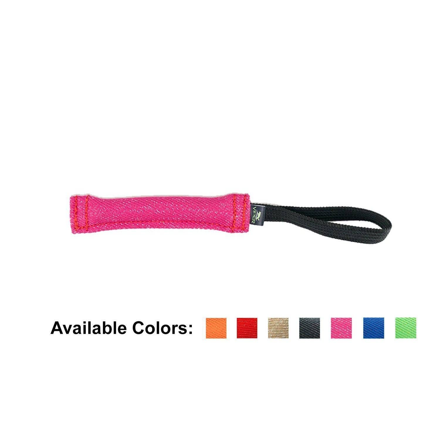 Dogline - Viper French Linen Tug Dog Toy: Orange / 12in L x 2in W