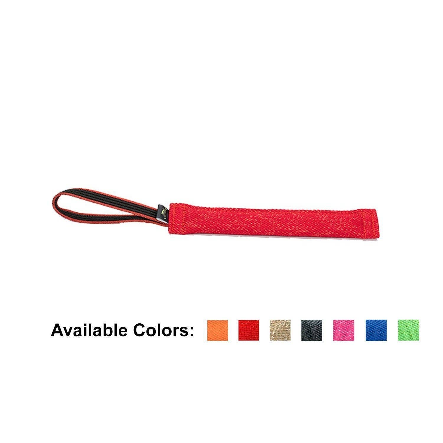 Dogline - Viper French Linen Tug Dog Toy: Green / 12in L x 2in W