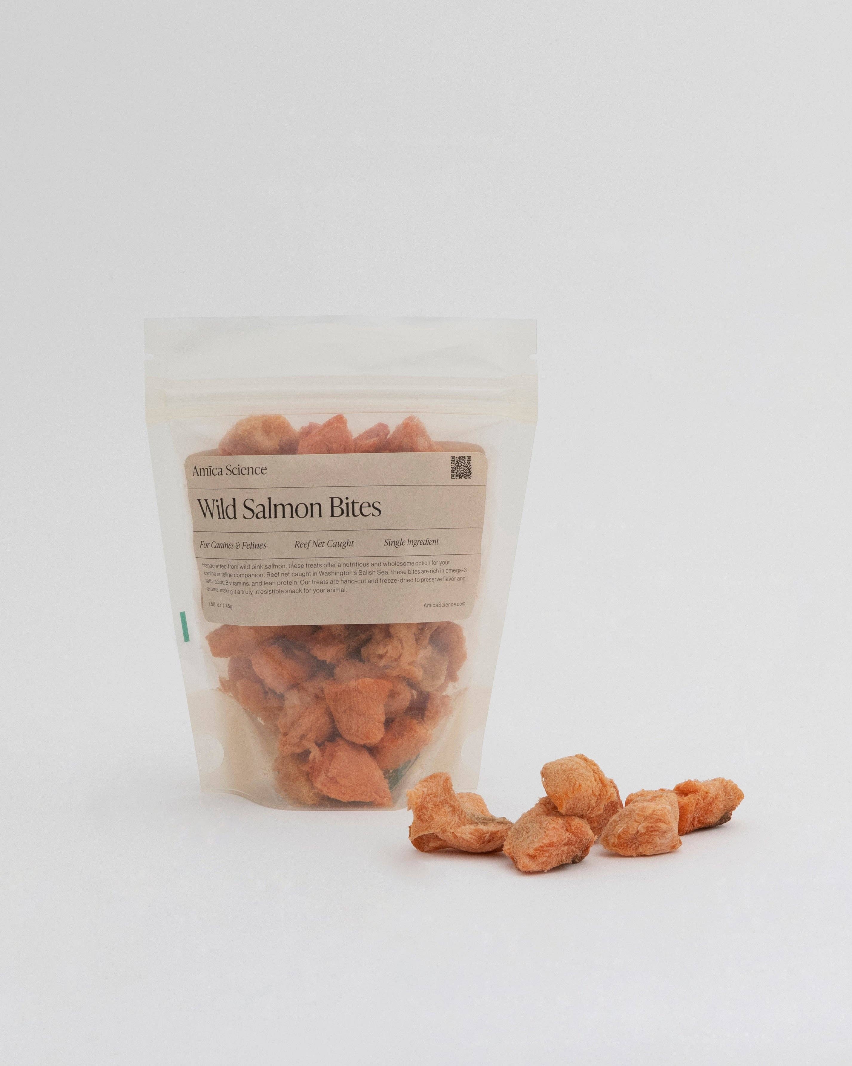 Amica Science - Wild Salmon Bites: Compostable Pouch (70g)
