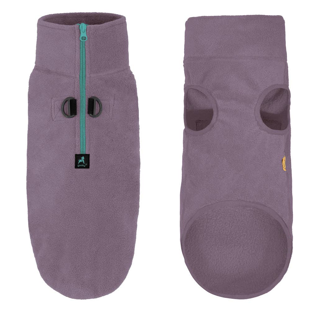 Gooby - #72211 Half Zip-Up Fleece Vest: Turquoise / X-Small
