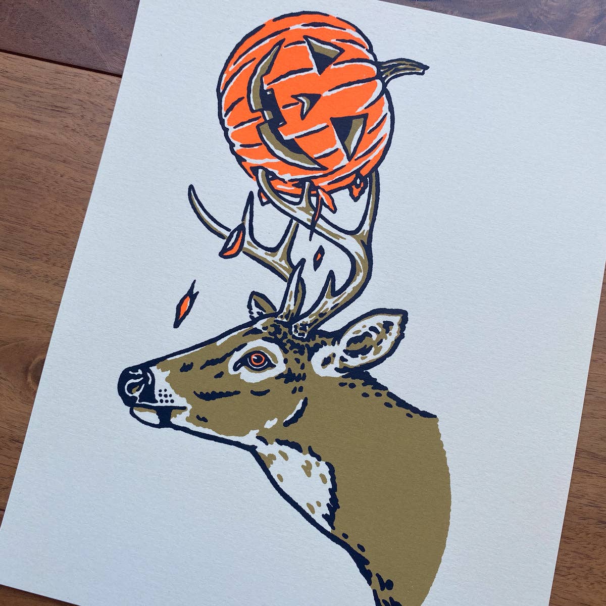Steel Bison - BUCK LANTERN - 8x10in Print #432