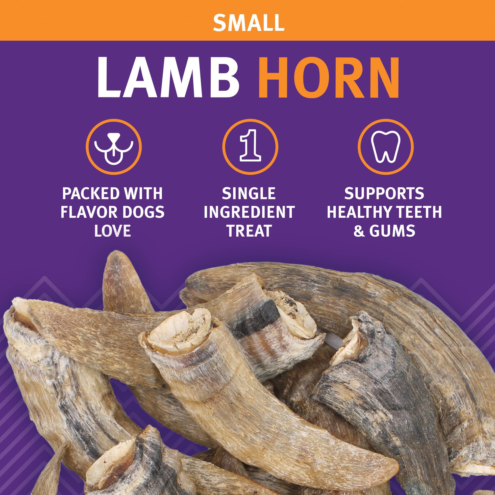 Icelandic+ - Icelandic+ Small Lamb Horn with Marrow Dog Treat: 1-ct (Single)