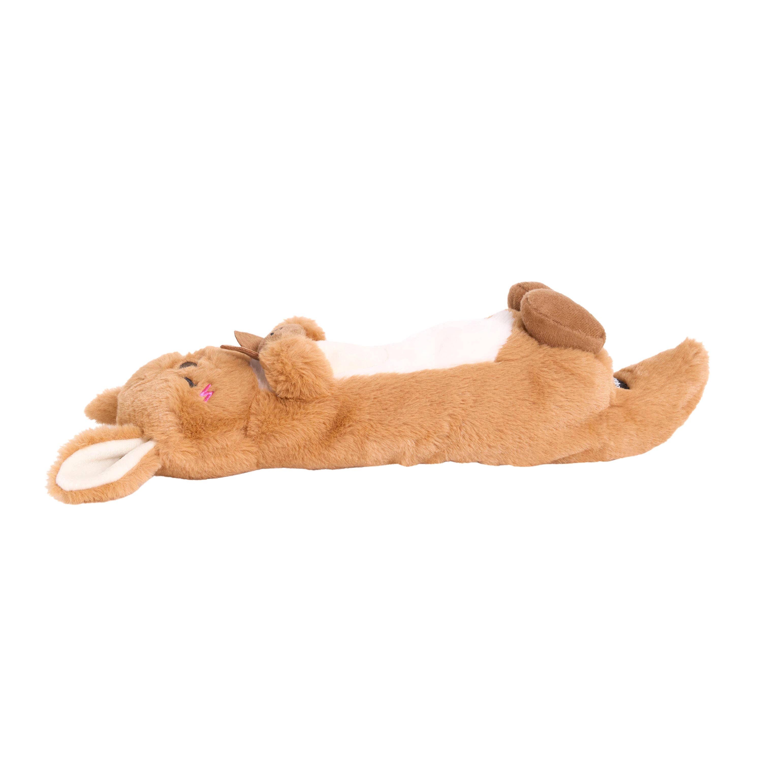 ZippyPaws - Snooziez with Shhhqueaker Kangaroo Silent Dog Toy