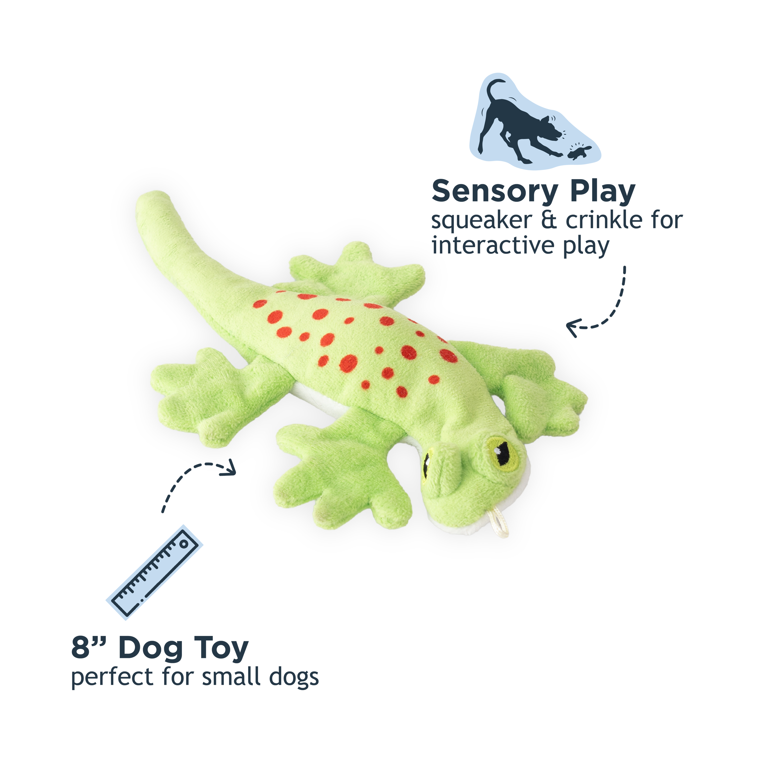 Tall Tails - Stuffless Lizard Squeaker Dog Toy