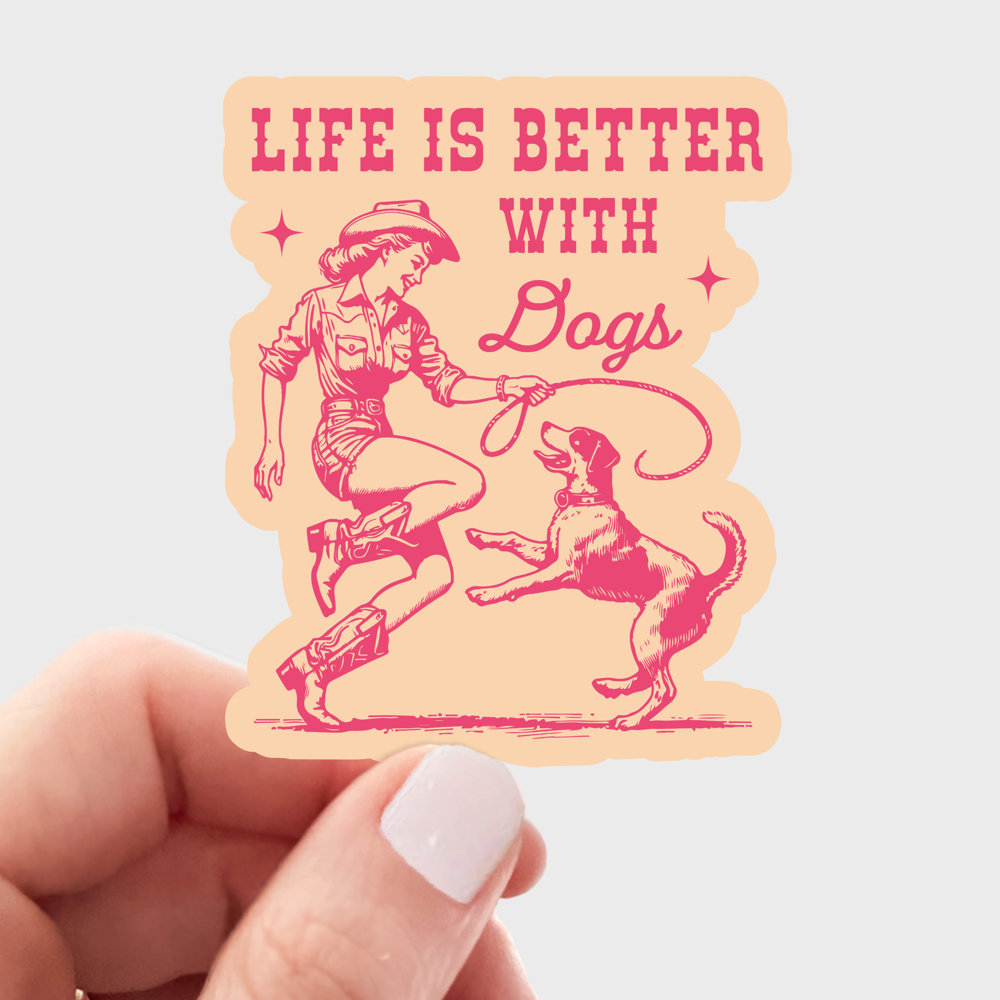 Yarnival - Life is Better with Dogs Sticker - pet, funny, puppy, pets