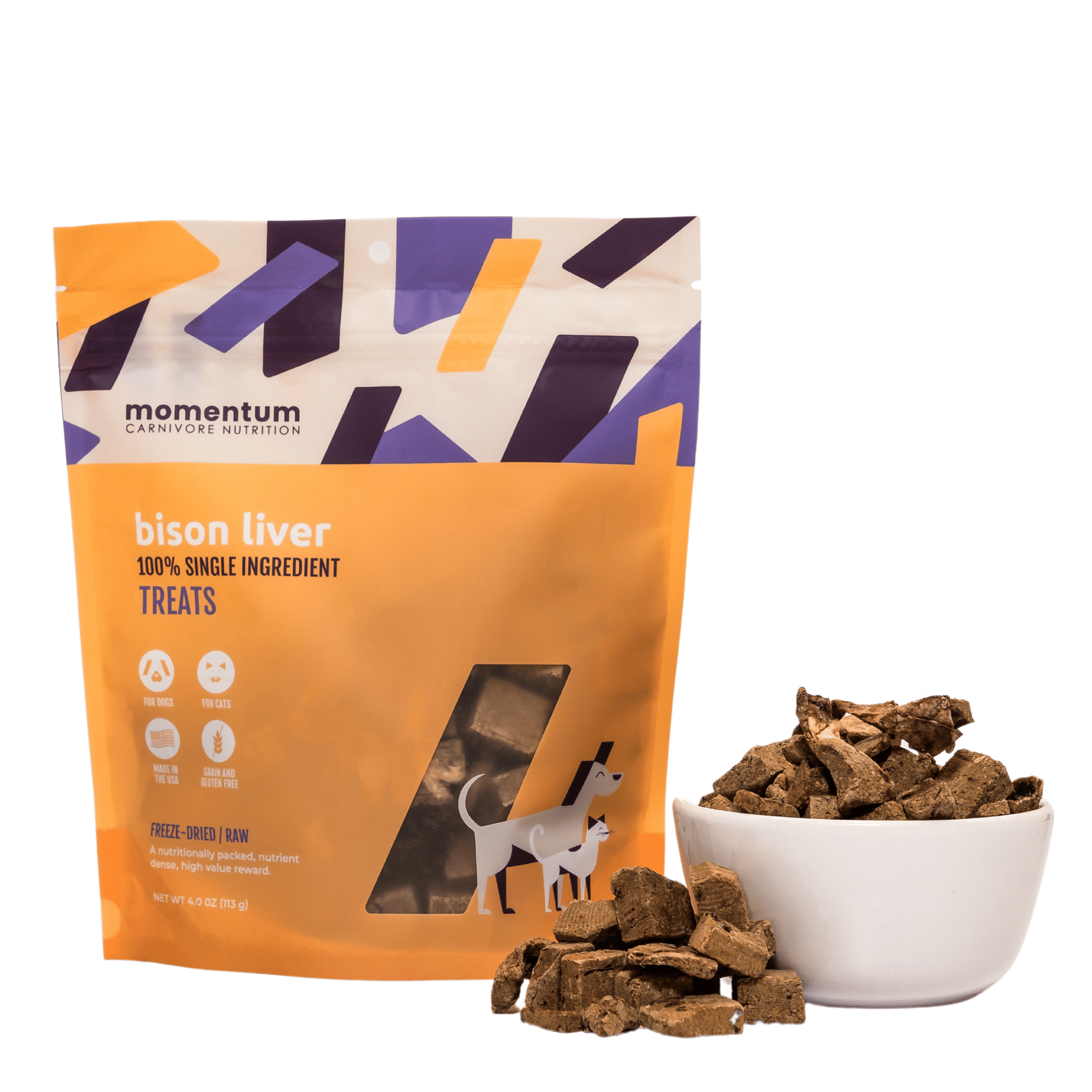 Momentum Carnivore Nutrition - Bison Liver Dog Treats (4 oz)
