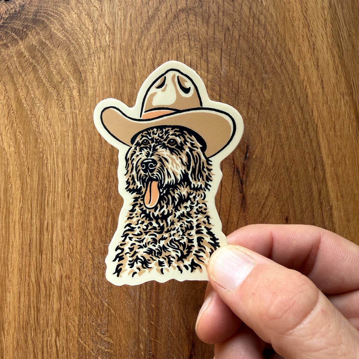 Steel Bison - Goldendoodle Cowdog 3 Inch Small Matte Vinyl Sticker