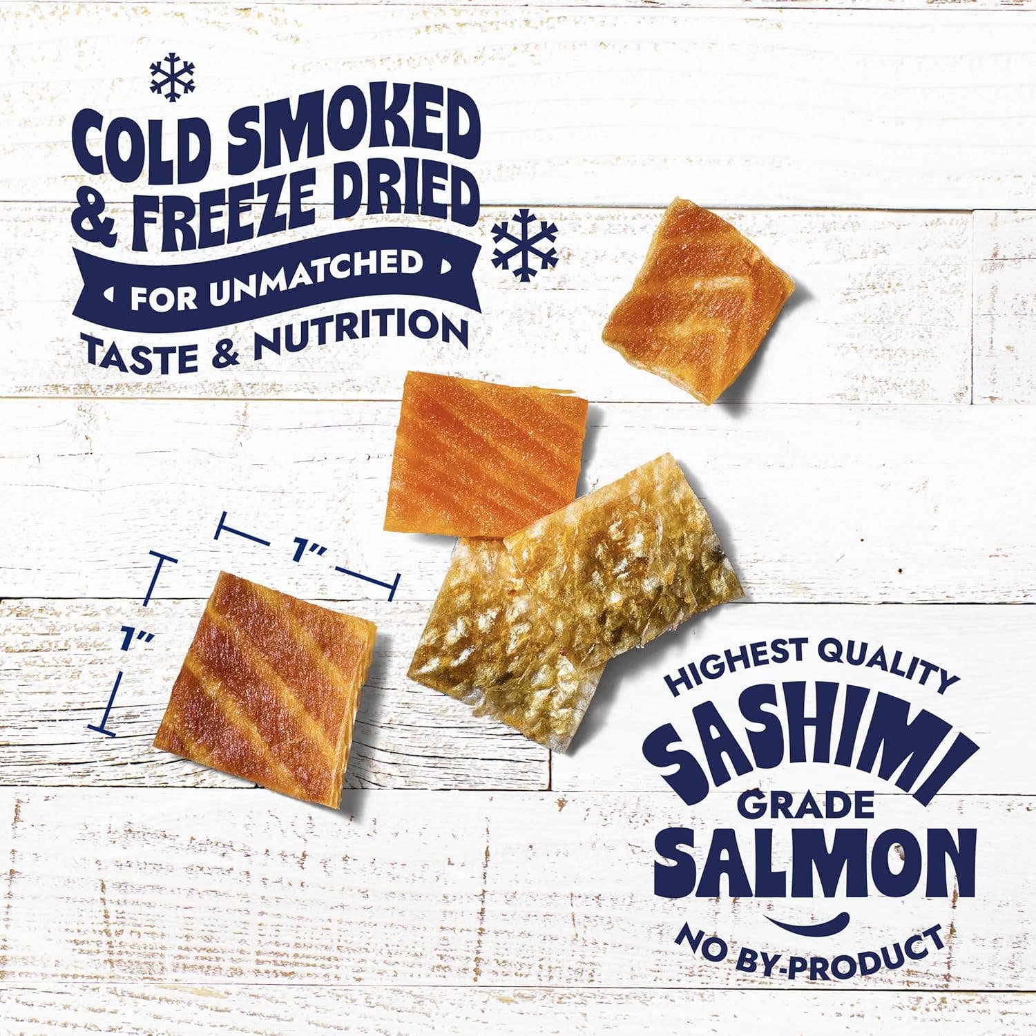 Finfare Pet Foods - Freeze-Dried Salmon Skin Bites for Dogs, 2oz