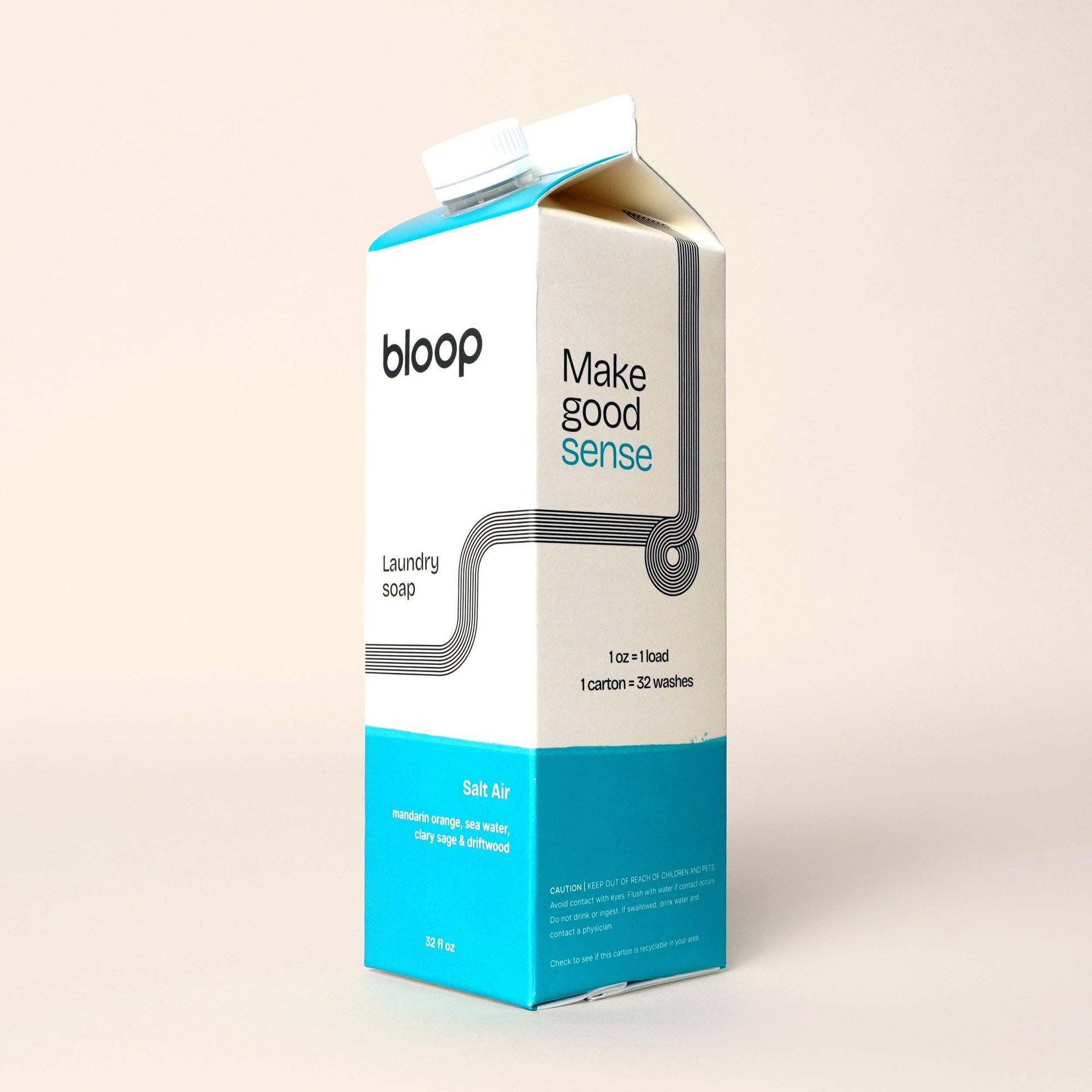 Bloop - Salt Air Natural Laundry Soap: 32 oz Carton