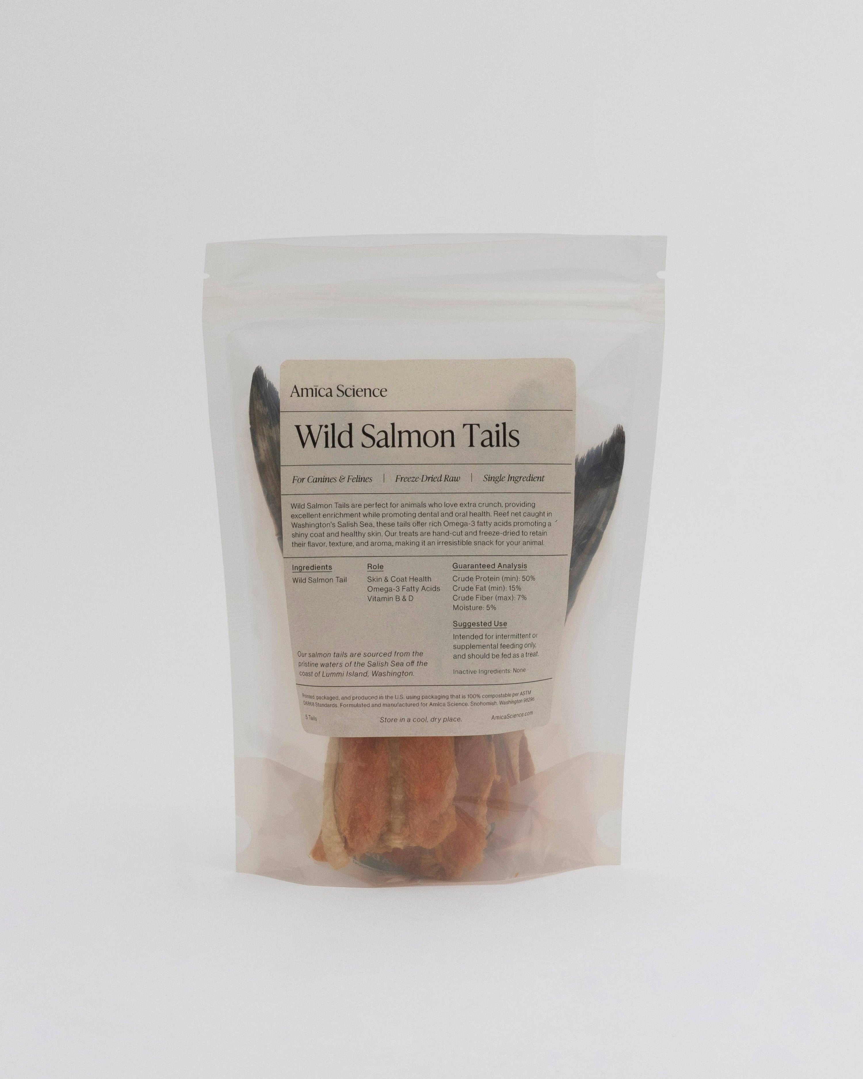 Amica Science - Wild Salmon Tails: Compostable Bag (5 Tails)