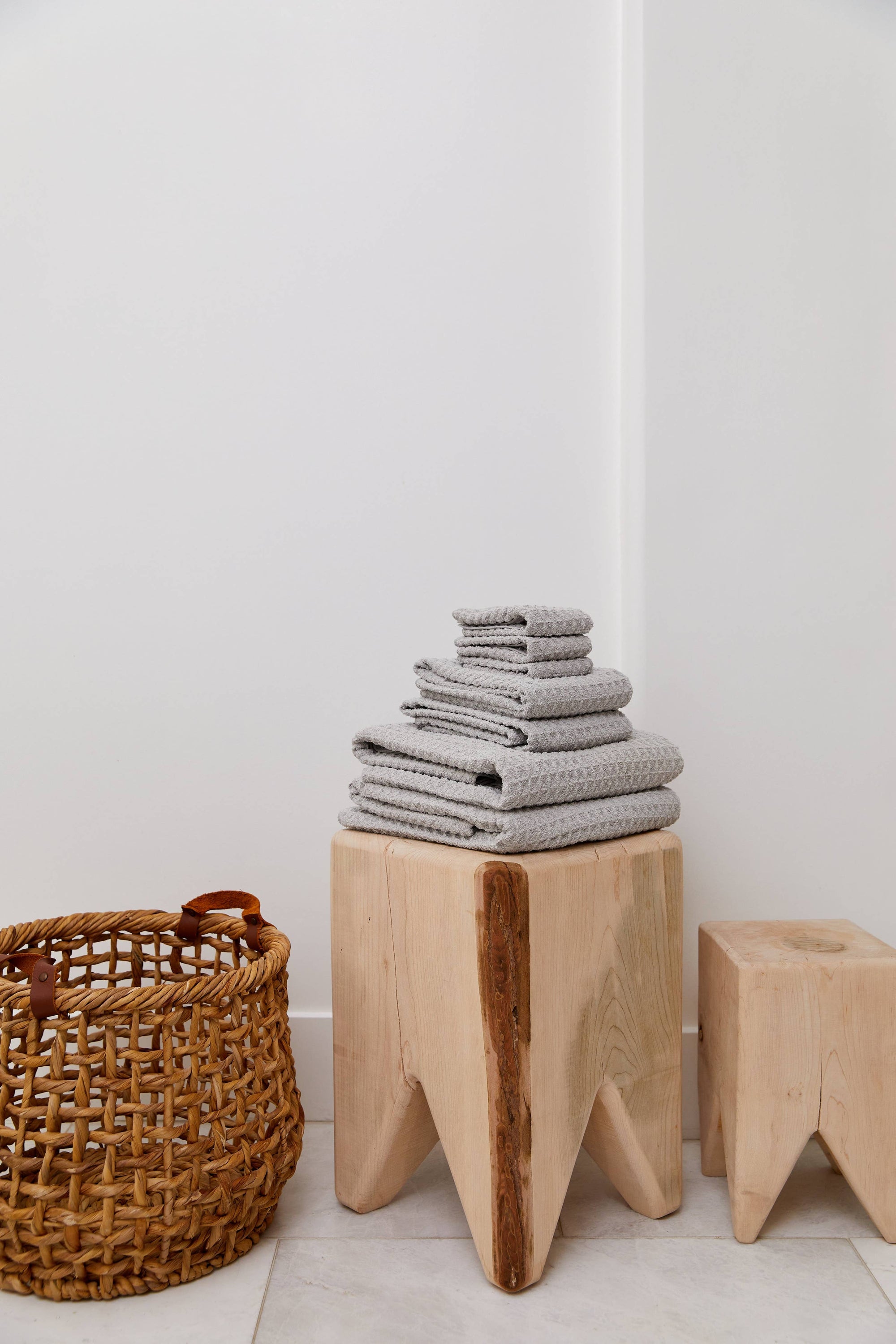 Geometry - Stone Waffle Washcloth Set