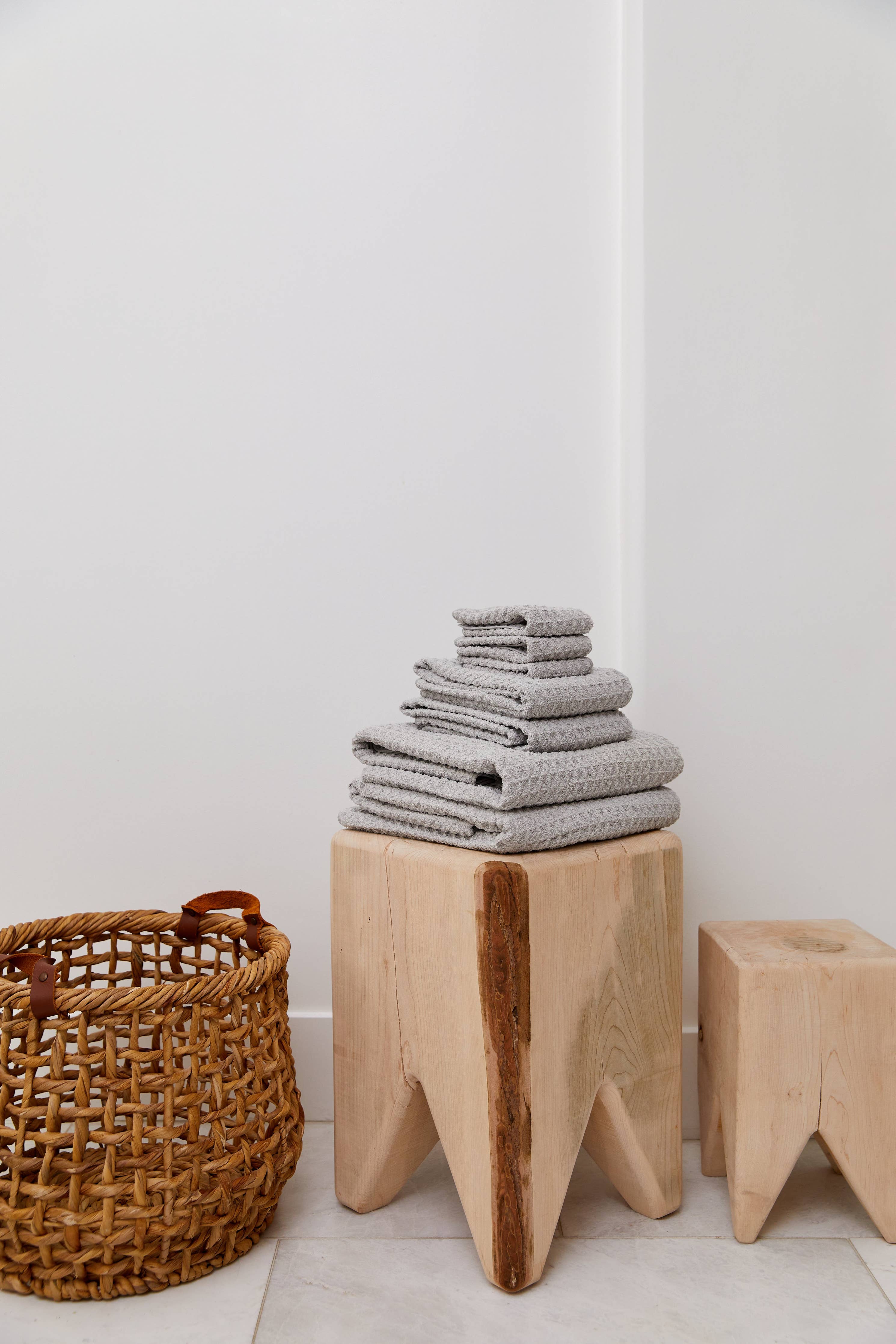 Geometry - Stone Waffle Washcloth Set