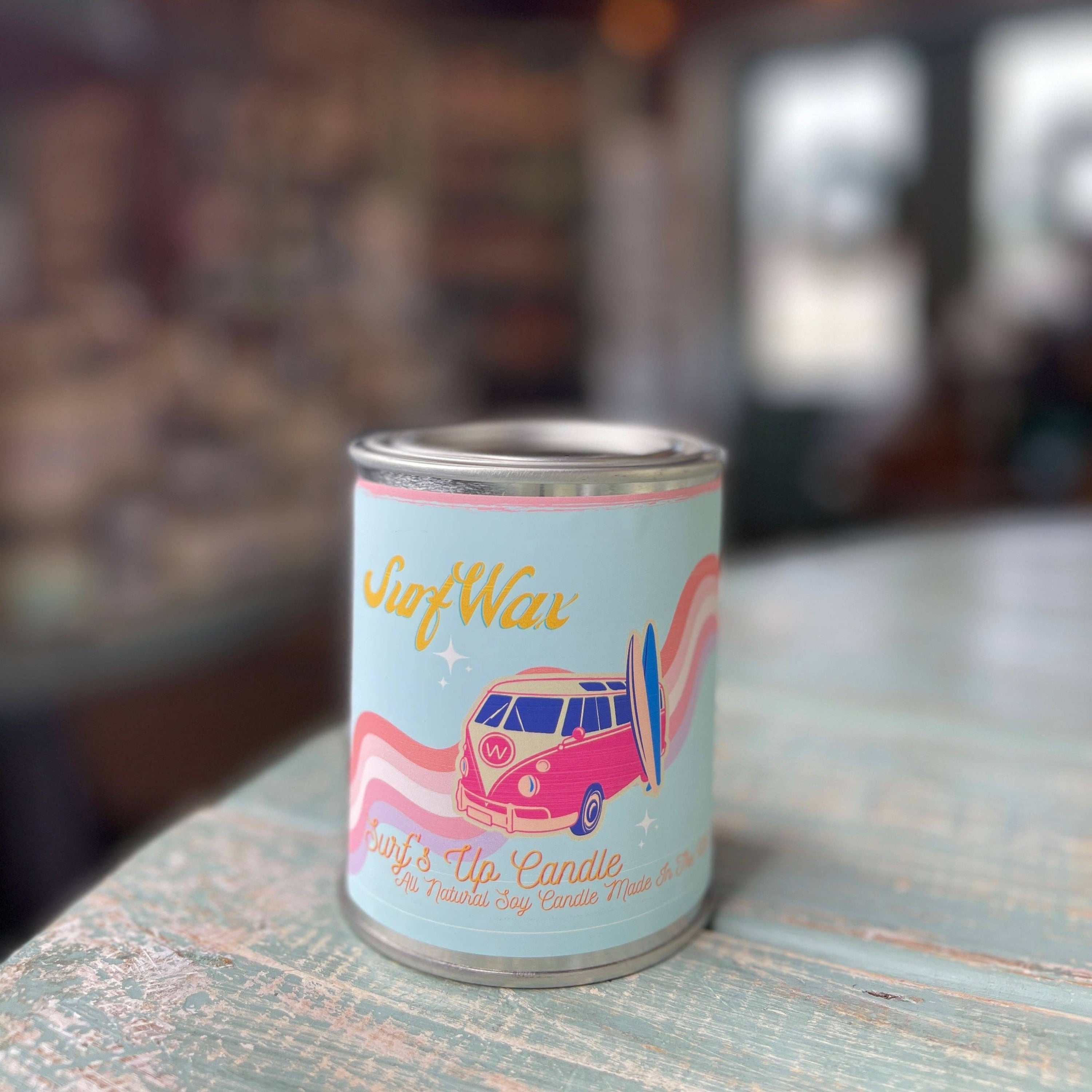 Surfs Up Candle - Surf Wax Paint Can Candle - Tropical Collection