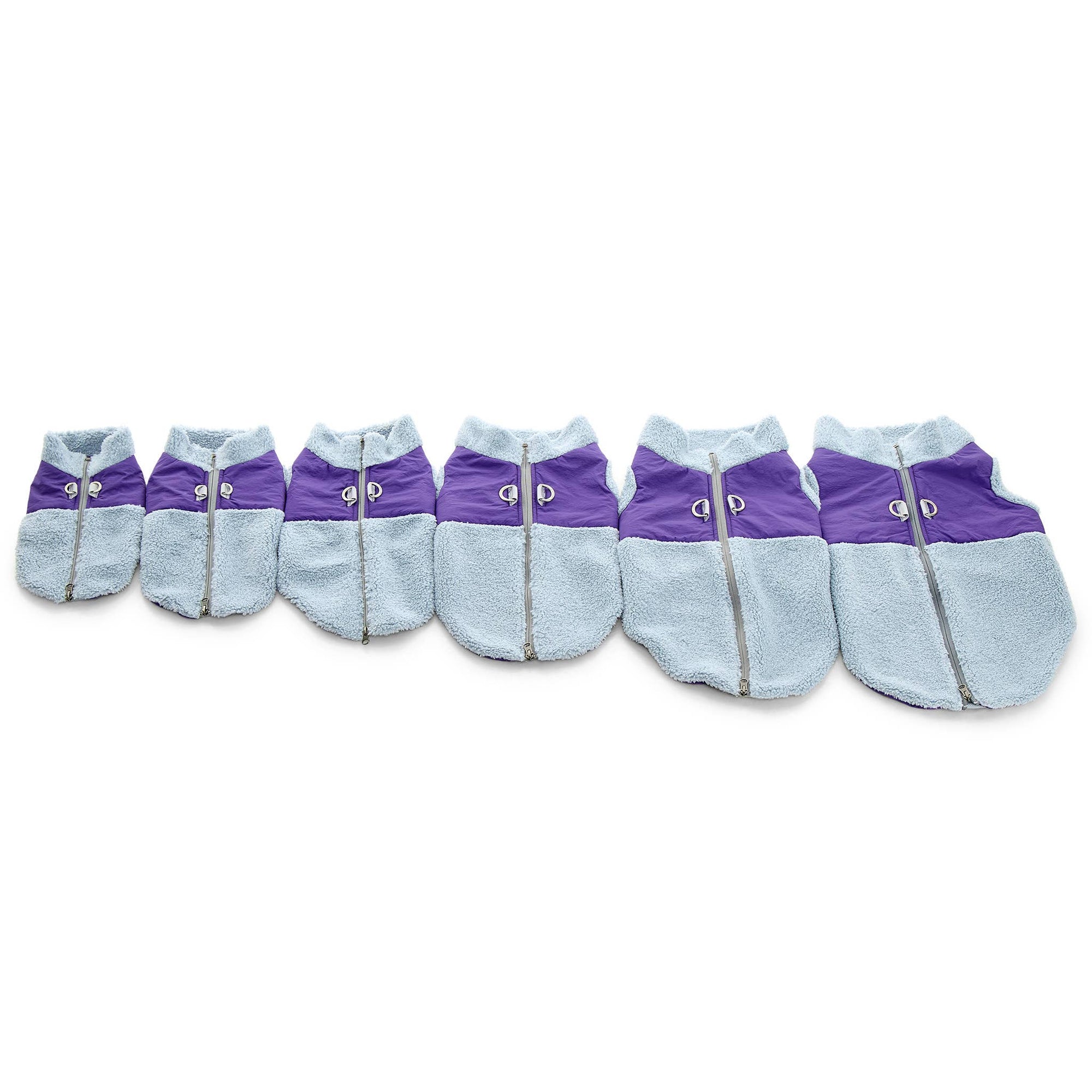 Gooby - #72233 Zip Up Sherpa Vest: Purple / Small