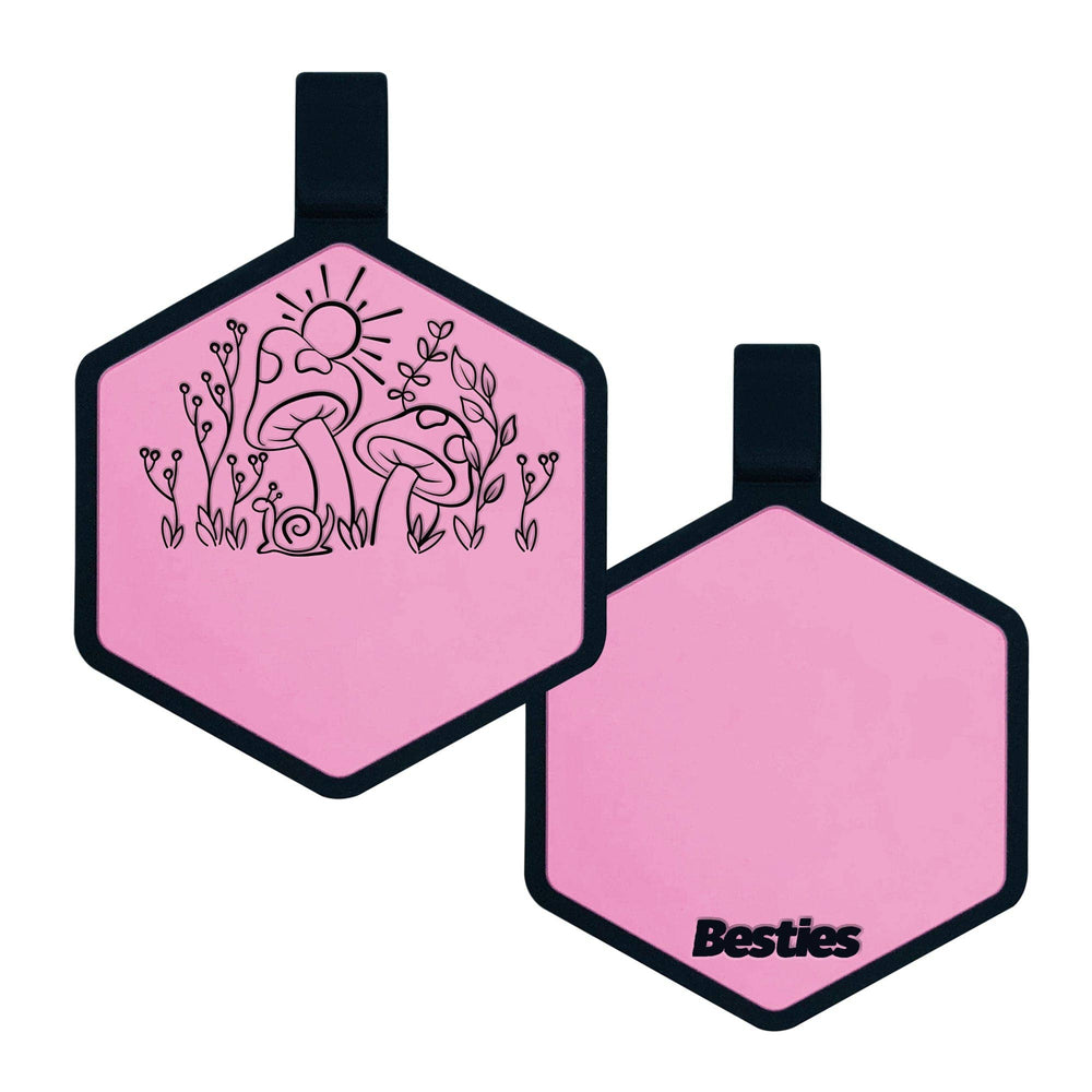 Besties Pets - Fantastic Fungi Silicone Dog ID Tag: Terra Cotta