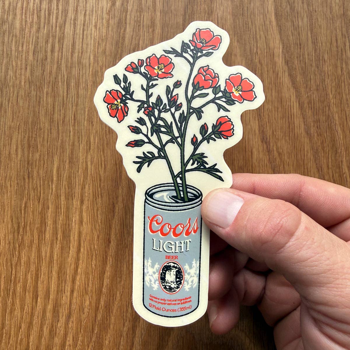 Steel Bison - Globemallow Beer Can 4 Inch Matte Vinyl Sticker
