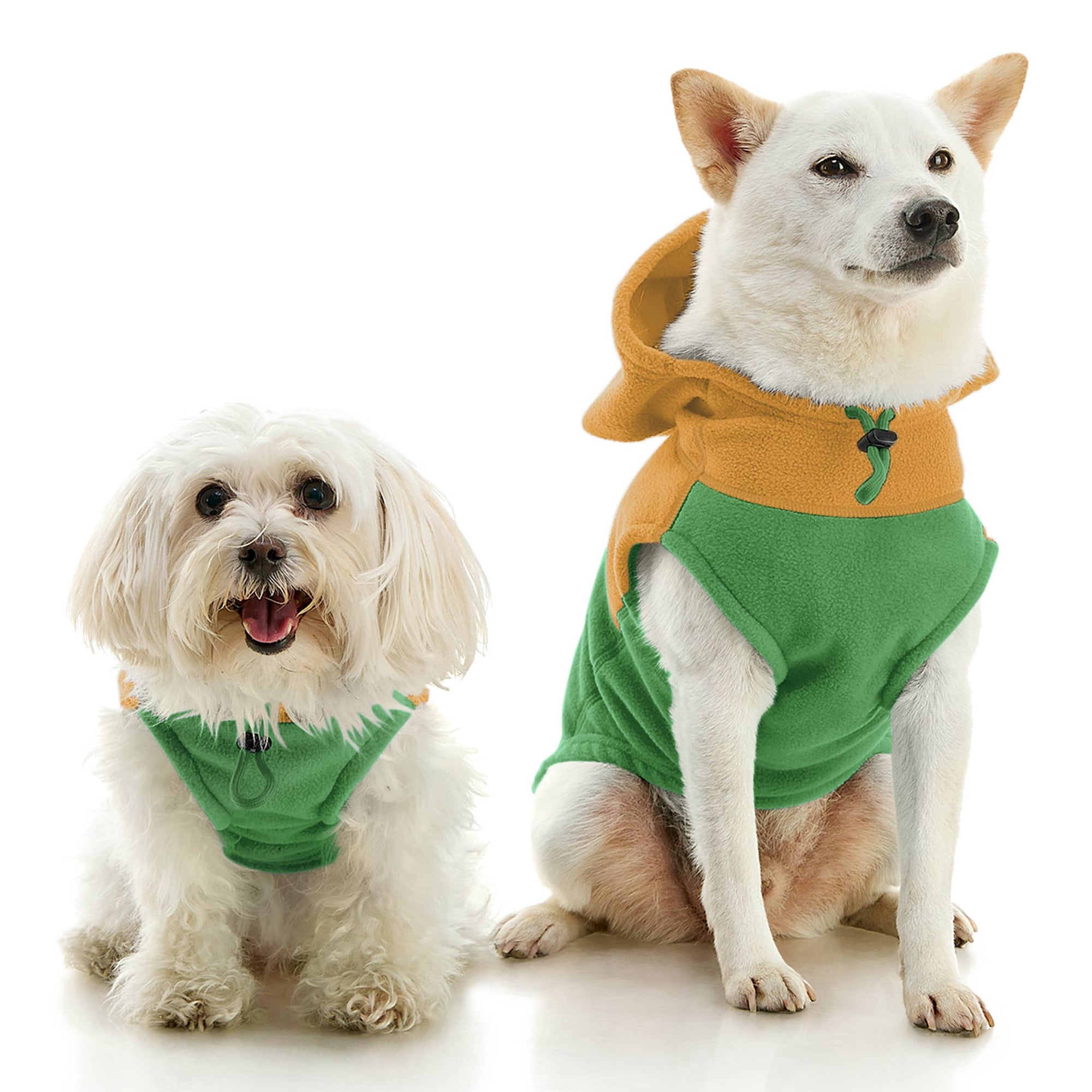Gooby - #72232 Fleece Vest Hoodie Two Tone: Black / X-Small