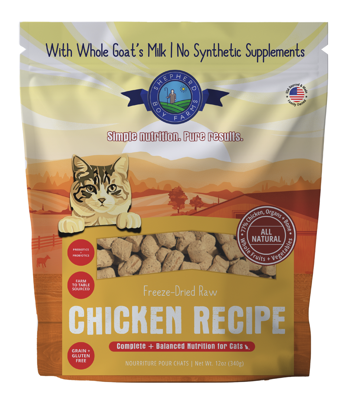 Shepherd Boy Farms | Freeze Dried Chicken Recipe For Cats (12oz)