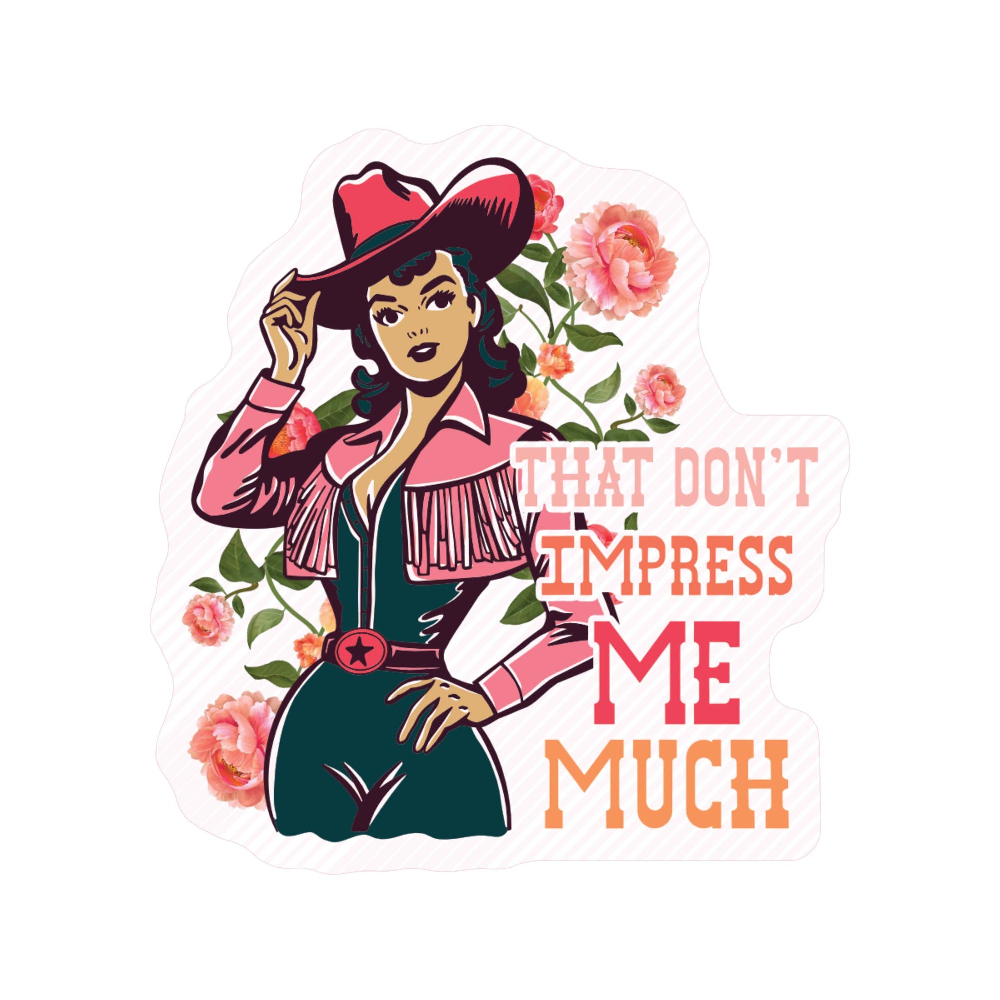 Juju and Moxie - Floral Cowgirl Impress Me High Quality Vinyl Sticker