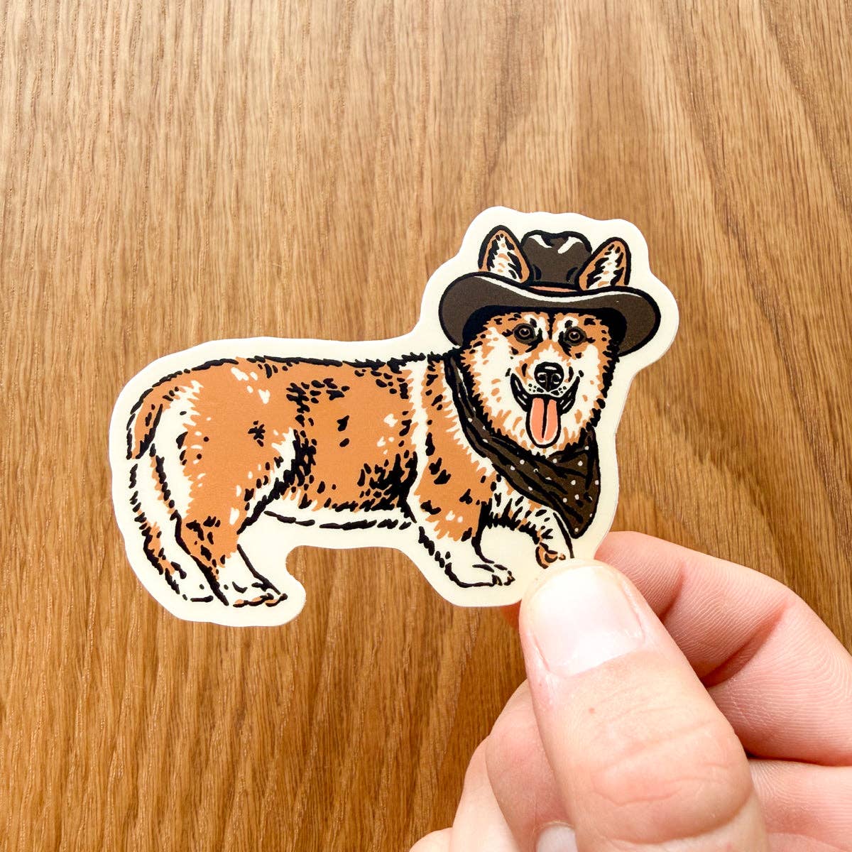 Steel Bison - Corgi Cowdog Full Body 3 Inch Matte Vinyl Sticker