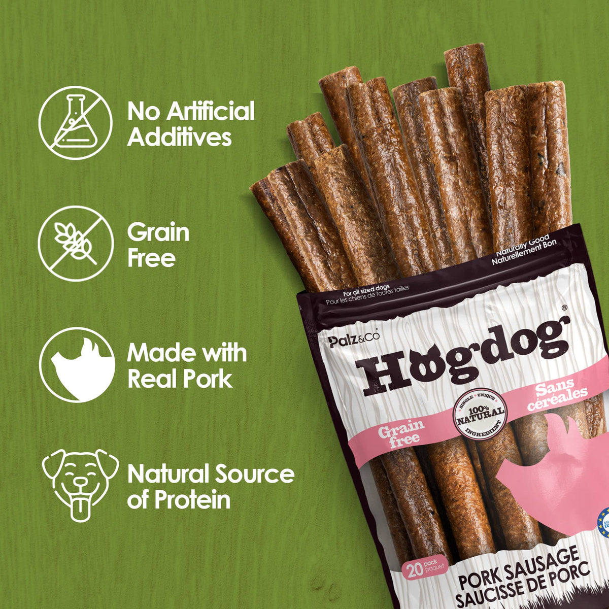 Palz&Co | HogDog Pork Sausage (20 Pack)