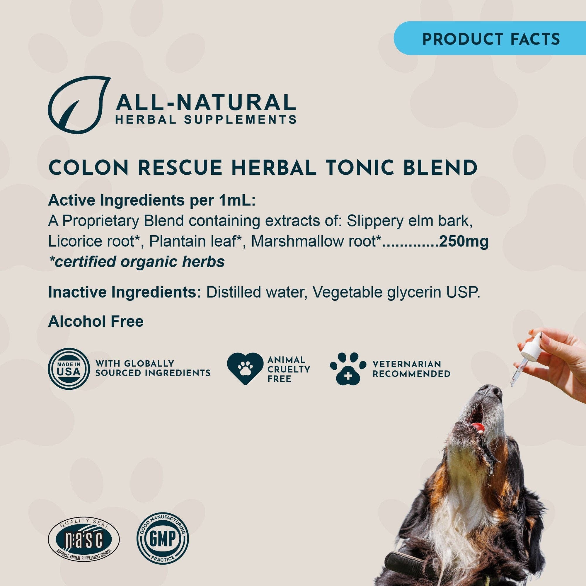 Animal Essentials - Colon Rescue Herbal Tonic | Supports Normal Bowel Function: 1oz